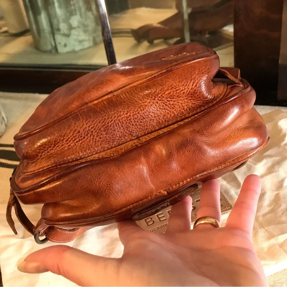 NWOT Bed Stu Leather Dominque Backpack Cognac DD Retail $235